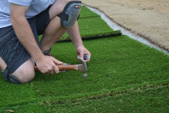 Austin artificial grass installation - infill